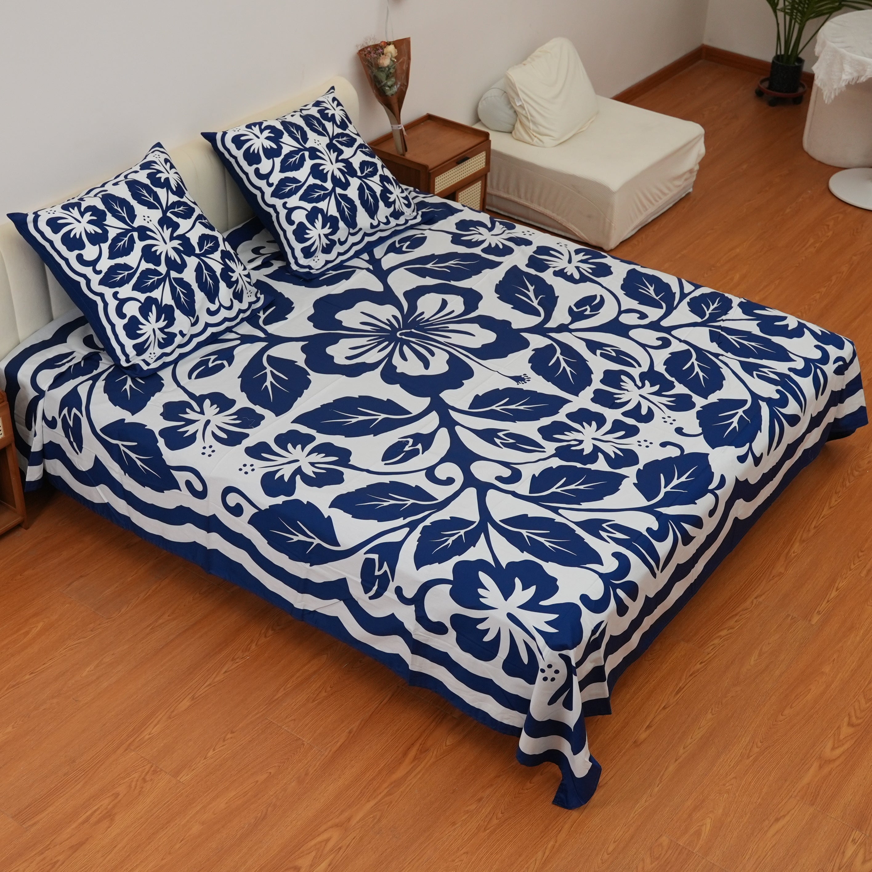 Draps de Lit - Parure De Lit Complete - Navy