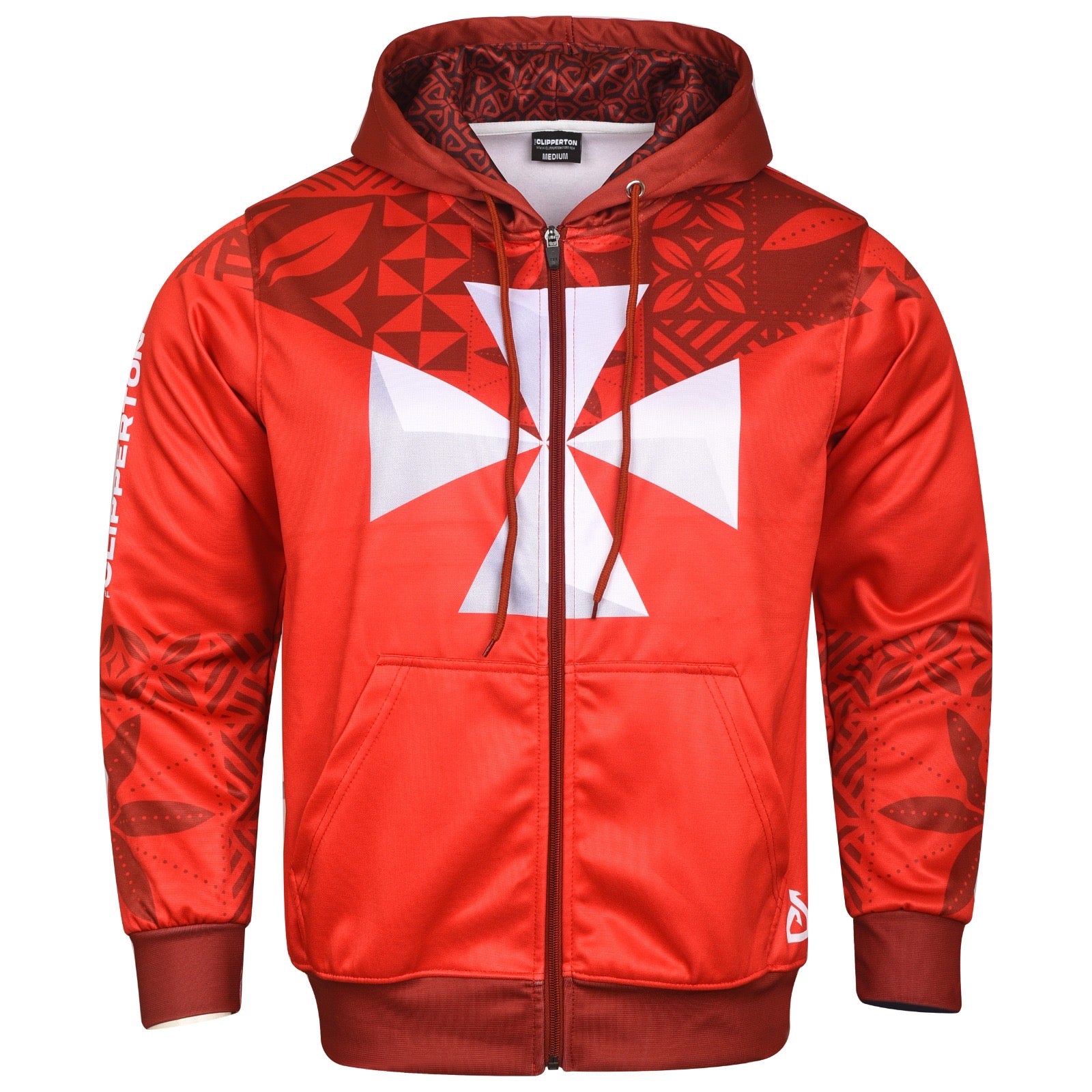 Jacket de Clipperton Rouge et Noir avec le logo de Wallis et Futuna
